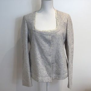 VALENTINO ROMA NWT STRUCTURED GRAY BLAZER JKT SZ 8